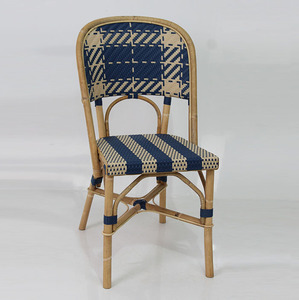 Silla de bistró francés de ratán de París - Product Image 1