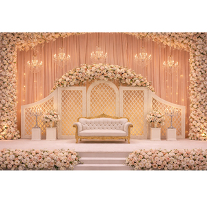 ฉากหลังงานแต่งงานแบบนิกะห์สุดหรู ดีไซน์ใหม่ล่าสุด แผงโลหะตัดเลเซอร์ ขายส่งจากโรงงานในสหรัฐอเมริกา - Product Image 1