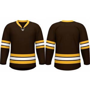 Conjunto de Jersey de Hockey sobre Hielo Personalizable Profesional OEM Unisex, Sublimado, Transpirable, de Secado Rápido, de Poliéster, para Entrenamiento - Product Image 4