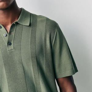 Polo en maille texturée polyvalent pour un style décontracté et semi-formel – Polo en maille texturée de qualité supérieure - Product Image 4
