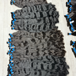 Vente en gros 100% Extensions de cheveux humains en vrac de haute qualité en couleurs vierges naturelles - Product Image 2