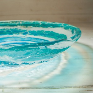 Cuenco decorativo de resina azul único hecho a mano diseño moderno centro de mesa perfecto para exhibición de hogar u oficina de la India - Product Image 6