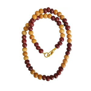 Bois Mala Collier Bouddhiste Mala Bois Perles Pendentif Collier Ethnique Déclaration Bijoux Bois mala - Product Image 2