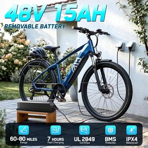 Bicicleta Eléctrica en Oferta - 1200W de Potencia Máxima, Neumáticos 27.5x2.25, Cuadro de Aluminio, Batería Extraíble de 48V 15AH - Product Image 3