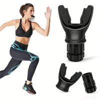 Dispositivo de Entrenamiento de Respiración Abdominal y Capacidad Pulmonar para Ejercicio Aeróbico Portátil de Silicona ABS Modelo 969 de HUIZHAO Premium