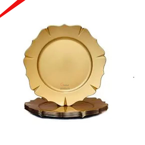 Assiette de présentation design au look moderne et au fini doré pour servir les aliments - Product Image 5