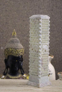 Soporte para Incienso de Piedra de Savia Natural Tallado a Mano, Único y Atractivo, Torre Pulida Fina, Mejor Precio, Herencia de Agra - Product Image 3