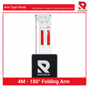 Space Saving 180 Folding Arm Barrier Gate Automatic <b>Boom</b> Gate with LED Display for Low Ceiling Parking Facilities - Product Image 3