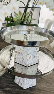 ถาดขนมหวานมุกแท้ จานเค้ก ชามฝังกระดูกมุก สำหรับเสิร์ฟช็อกโกแลต อุปกรณ์รับประทานอาหารและเครื่องครัว - Product Image 4