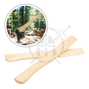 Hacha industrial de doble hoja Angoily con mango de madera de palisandro, logotipo personalizado, juego de 4 piezas de repuesto, hojas de acero inoxidable, para camping de alta resistencia - Product Image 4