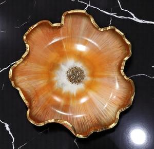 Cuenco de resina hecho a mano centro de mesa artístico elegante moderno elegante decorativo duradero versátil mesa de comedor única cocina - Product Image 6