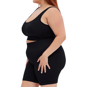 Shorts de Yoga Sin Costuras de Talla Grande con Cintura Alta, Tela Elástica, Compresión de Soporte, Ropa Deportiva Activa, Shorts de Gimnasio para Mujer - Product Image 3