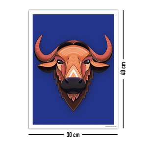 Impresión Artística Moderna de Búfalo Asiático, Serie Madeleine, Diseño Contemporáneo de Naturaleza Muerta en Papel - Product Image 1