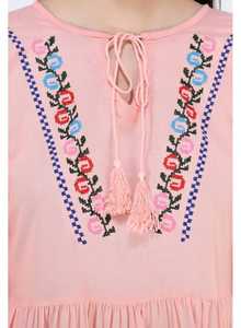 Top bordado de estilo bohemio para mujer, ropa de vacaciones, Tops de manga larga, Túnica - Product Image 6