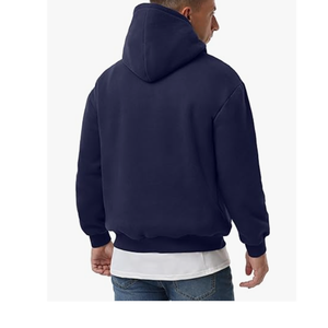 Wholesale Heavyweight Men's BD Pullover Hoodie Winter <b>Thick</b> <b>Fleece</b> Double-Layer Collar Anti-Wrinkle Puff Printed Custom Logo - Product Image 2