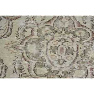 Alfombra Turca Redonda Vintage de 3.9x3.9 pies (120x120 cm), Alfombra Marroquí Marrón - Product Image 5