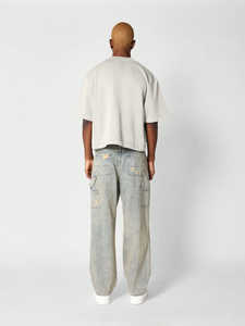 เสื้อยืดโอเวอร์ไซส์ทำจากผ้าฝ้ายเทอร์รี่ใส่ได้ทั้งชายและหญิงเสื้อยืด300GSM บ็อกซี่ฟิตไซส์ใหญ่พิเศษ - Product Image 4