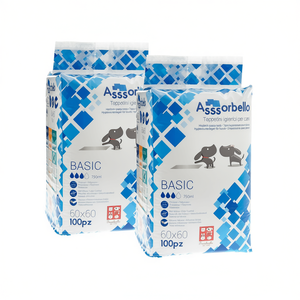 Ferribiella BasicTappetini Tapete Higiénico para Perros, Impermeable, de Plástico, 2x100 Piezas, 60x60cm - Product Image 2
