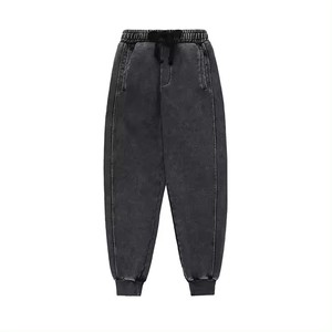 Pantalones de lavado ácido de algodón de alta calidad Diseño de secado rápido y transpirable Estilo informal de tendencia con colores personalizados - Product Image 1