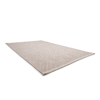 Tapis tissé en chenille rayé gris Anadolu Turkua Home, moderne, lavable, à poils ras 7 mm, en polyester et coton, antidérapant, personnalisable