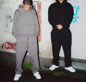 Haute qualité hommes demande personnalisée Logo survêtement surdimensionné hommes ensembles 2025 sweat à capuche et pantalon hommes 100% coton polaire survêtements - Product Image 6