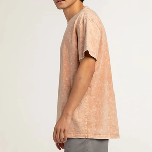 T-shirt en coton blanc de haute qualité StreetWear T-shirt surdimensionné à épaules tombantes T-shirt personnalisé avec logo imprimé pour hommes - Product Image 6