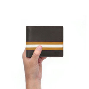 Portefeuille Homme de Luxe Haute Qualité en Cuir Véritable Marron Foncé, Pliant, avec Broderie Logo Personnalisé, Multifonctionnel, Anti-RFID, Grande Capacité - Product Image 3