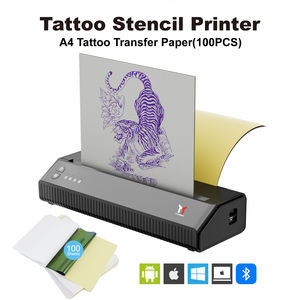 Imprimante de pochoirs de <span class=keywords><strong>tatouage</strong></span> portable <span class=keywords><strong>Amazon</strong></span>, <span class=keywords><strong>machine</strong></span> de transfert de pochoirs de <span class=keywords><strong>tatouage</strong></span> sans fil, copieur thermique, Wi-Fi, 10 feuilles de papier de transfert pour t - Product Image 3