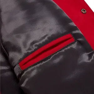 แจ็คเก็ตวาร์ซิตี้แบบกระดุมแป๊กสีแดง OVO X ของทีมมอนทรีออล แคนาเดียนส์ สำหรับผู้ชาย มีทุกขนาดและสามารถปรับแต่งได้ - Product Image 6