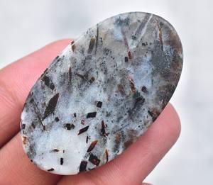 Cabochon de pierre précieuse d'astrophyllite naturelle de haute qualité, forme et taille personnalisées, pour la lithothérapie, en vrac, 20-55mm - Product Image 6