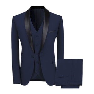 Venta al por mayor mejor traje de oficina 3 piezas traje de negocios chaqueta para hombre en color azul traje de hombre sobre camisas chaqueta + + Pantalones 2026 - Product Image 4