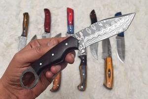 มีดดามัสกัสเหล็กแฮนด์เมด8นิ้วจำนวน10ชิ้นมีดล่าสัตว์พร้อมที่จับผสมของขวัญสำหรับเพื่อนของคุณ - Product Image 4