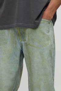 Pantalones vaqueros holgados de mezclilla bordados de Hip Hop OEM para hombre, pantalones holgados informales de pierna recta de ajuste relajado, cómodos y elegantes a la moda - Product Image 3