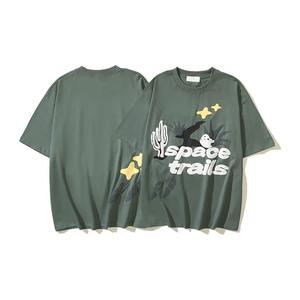 Nueva llegada, buena calidad, último diseño, camiseta 100% algodón para hombre con estampado puff, corte holgado, material suave, camiseta con estampado puff para hombre. - Product Image 1