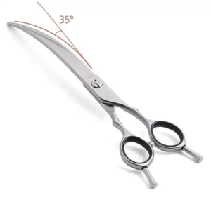 Professional <b>Dog</b> Grooming <b>Shears</b> Curved Thinning Scissors for <b>Dog</b> Face Body Cutting 440c High Quality - Product Image 1