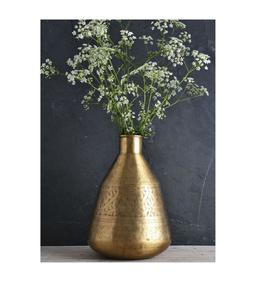 Vase à fleurs en métal moderne fait à la main avec des courbes élégantes pour décor floral dans les maisons de luxe, les bureaux et les salles d'événements - Product Image 1