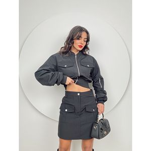 ชุดเซ็ตกระโปรงสั้นสไตล์ลำลอง 1028 ผลิตจากผ้าแคนวาสที่ทนทาน - Product Image 2