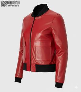 Chaqueta de Invierno de Cuero Genuino para Mujer, Nueva Moda 2025, Personalizable, Tejida, Transpirable, de Alta Calidad - Product Image 6