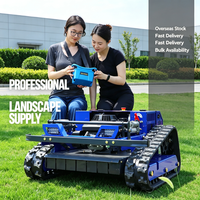 Tondeuse à gazon RC de type chenillé CE EPA, robot tondeuse à gazon télécommandé tout-terrain avec chenilles en caoutchouc pour jardin et verger
