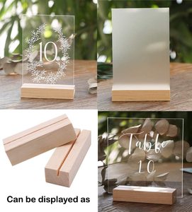 DIVRIS Supports de cartes de table multifonctionnels modernes en bois, rectangulaires, pour décoration DIY, mariages, fêtes, événements, numéros de table - Product Image 6