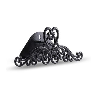 Support de tuyau mural de conception classique support de stockage de tuyau robuste de couleur noire en métal de haute qualité utilisé pour le jardin et la pelouse - Product Image 6