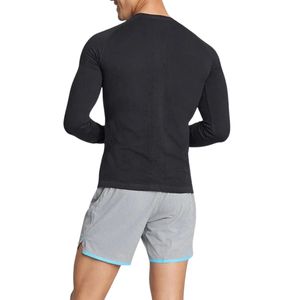 Haut de sport pour homme grande taille, manches courtes avec trou pour le pouce, tricoté, imprimé, extensible, respirant, performance, entraînement, salle de sport, vêtements de fitness, 100% - Product Image 4