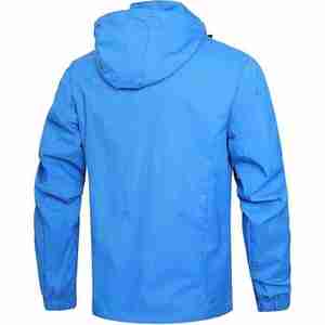 Chaqueta cortavientos ligera para hombre, a prueba de agua, con cremallera, manga estampada de nailon, chaqueta cortavientos de otoño sólida de nailon - Product Image 2