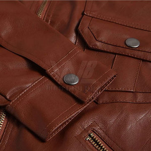 Veste en cuir pour homme, vente chaude, nouvelle mode, veste en cuir pour homme, veste en cuir coupe-vent - Product Image 6