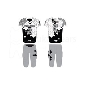 Maillots de football américain en tissu polyester et élasthanne à col en V, taille personnalisée, respirants, séchage rapide, logo/nombre sublimé - Product Image 4