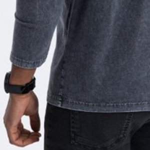 T-shirt décontracté surdimensionné pour homme, délavé à l'acide, 260 grammes, en gros, manches longues, délavé à l'acide, à vendre, fournisseur pakistanais personnalisé - Product Image 5