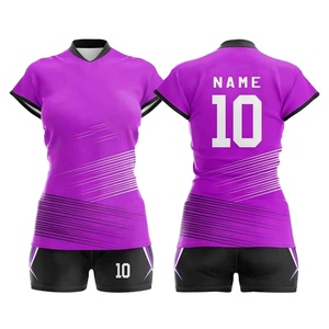 High Quality Lightweight Women Set With Quick Dry Stretch Jersey And <b>Athletic</b> Shorts For Peak Performance Volleyball Uniform - Product Image 2