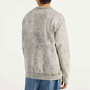 Sudadera de lavado ácido informal para hombre, de alta calidad 100% de algodón, secado rápido, transpirable, patrón sólido, Impresión de logotipo personalizado, Invierno - Product Image 6