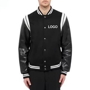 Chaquetas de Béisbol Personalizadas al por Mayor, Chaquetas de Cuero con Bordado de Moda, Chaquetas de Alta Calidad - Product Image 3