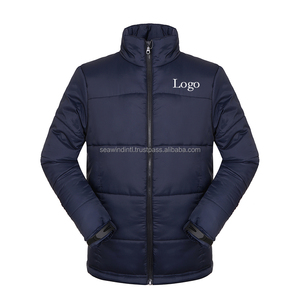 Chaqueta de Invierno para Hombre con Logotipo Personalizado, Chaqueta Acolchada de Lona con Cuello Alto, Estilo Urbano, Gruesa y Cálida para Exteriores - Product Image 2